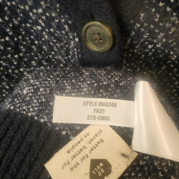 Madewell Bird's Eye Maysfield Cardigan Sweater in Coziest Yarn Womens Small - Picture 8 of 13